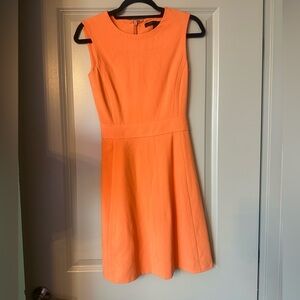 BCBGMaxAzria Vibrant Orange Midi Dress